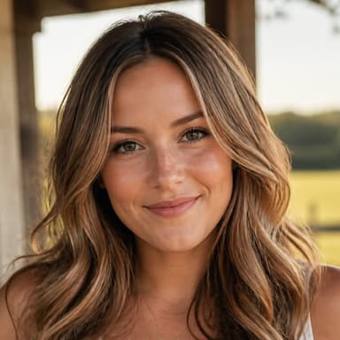 Hallie Wren Reed, smiling in golden-hour light